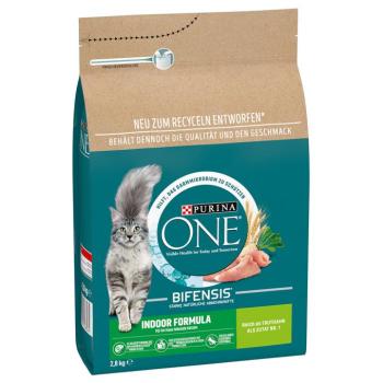 2x2.8kg PURINA ONE Adult Indoor Formula száraz macskatáp akciósan kép