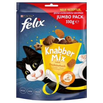 2x330g Felix KnabberMix macskasnack - három sajttal kép