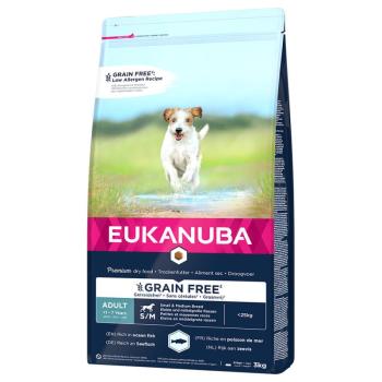 2x3kg Eukanuba Grain Free Adult Small / Medium Breed lazac száraz kutyatáp kép