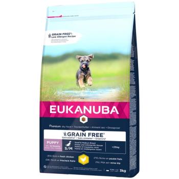 2x3kg Eukanuba Grain Free Puppy Small / Medium Breed csirke száraz kutyatáp kép