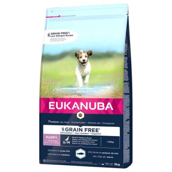 2x3kg Eukanuba Grain Free Puppy Small / Medium Breed lazac száraz kutyatáp kép