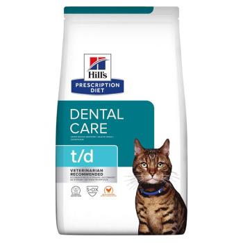 2x3kg Hill's Prescription Diet t/d Dental Care csirke száraz macskatáp kép