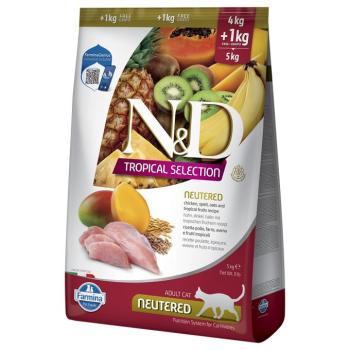 2x5kg N&D Tropical Selection Neutered csirke száraz macskatáp kép