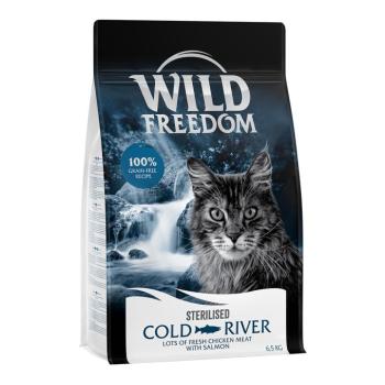 2x6,5kg Wild Freedom Adult "Cold River" Sterilised lazac gabonamentes száraz macskatáp kép