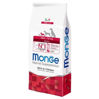 2x7,5kg Monge Natural Superpremium Adult Mini csirke száraz kutyatáp kép