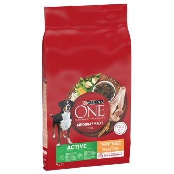 2x7kg Purina One Medium/Maxi Active csirke száraz kutyatáp kép