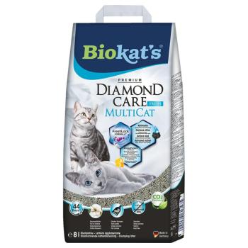 2x8 liter Biokat's DIAMOND CARE MultiCat Fresh macskaalom kép