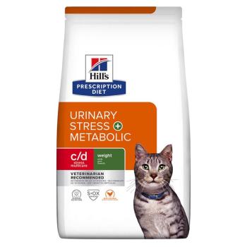 2x8kg Hill's Prescription Diet Feline száraz macskatáp- c/d Urinary Stress + Metabolic (2 x 8 kg) kép