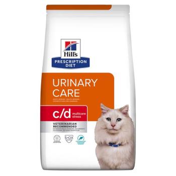 2x8kg Hill's Prescription Diet Feline száraz macskatáp- c/d Urinary Stress Urinary Care tengeri hal (2 x 8 kg) kép
