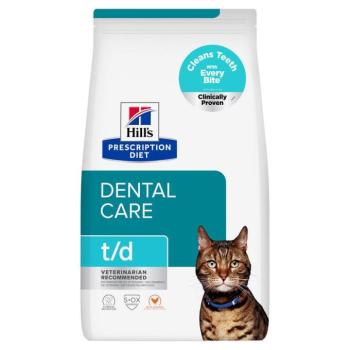 2x8kg Hill's Prescription Diet t/d Dental Care csirke száraz macskatáp kép
