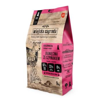 2x9kg Wiejska Zagroda Puppy bárány & spenót száraz kutyatáp kép