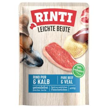 30x400g RINTI Leichte Beute nedves kutyatáp - Marha pur &  borjú kép