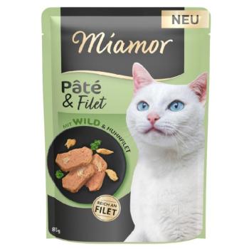30x85g Miamor Pâté & Filet vad nedves macskaeledel kép