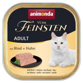 32x100g animonda vom Feinsten Adult Marha & csirke nedves macskatáp kép