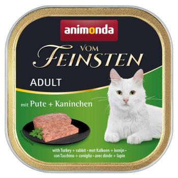 32x100g Animonda vom Feinsten Adult Pulyka & nyúl nedves macskatáp kép