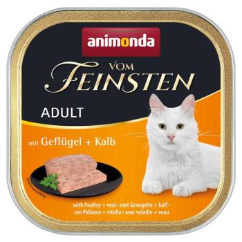 32x100g Animonda vom Feinsten Adult Szárnyas & borjú nedves macskatáp kép