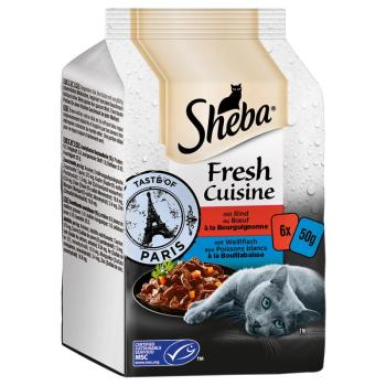 36x50g Sheba Fresh Cuisine Taste of Paris (MSC) fehér hal nedves macskatáp kép