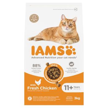 3kg IAMS Advanced Nutrition Senior Cat 11+ csirke száraz macskatáp kép