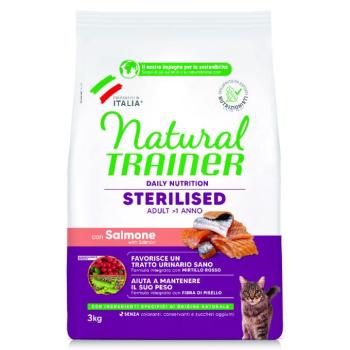 3kg Natural Trainer Sterilised lazac száraz macskatáp kép