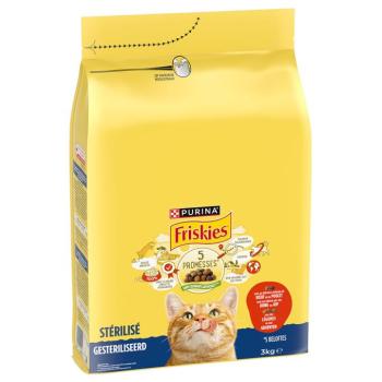 3kg PURINA Friskies Sterilized marha, csirke & zöldség száraz macskatáp kép