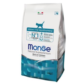 3x1,5kg Monge Super Premium Kitten száraz macskatáp kép