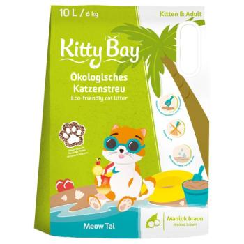 3x10l (18kg) KittyBay Meow Tai barna manióka macskaalom kép