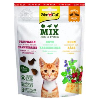 3x140g GimCat Crunchy Snacks macskasnack Mix: pulyka, kacsa, csirke kép
