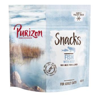 3x40g Purizon snack hal marhával - gabonamentes macskasnack kép
