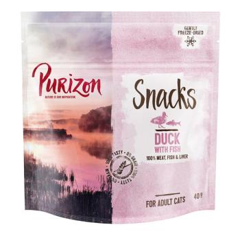 3x40g Purizon snack kacsa & hal - gabonamentes jutalomfalat macskáknak kép