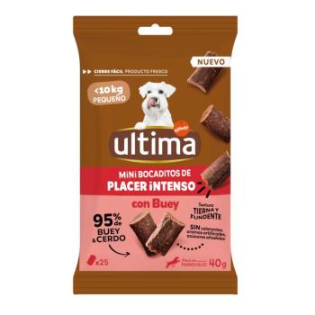 3x40g Ultima Dog Mini Snack marha kutyasnack kép