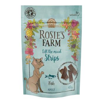 3x45g Rosie's Farm Snack "Strips" hal macskasnack kép