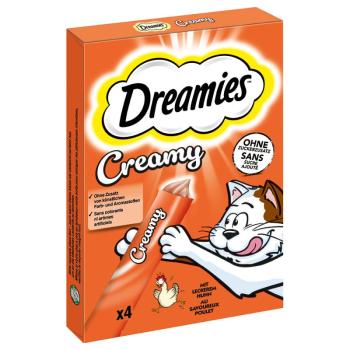 3x4x10g Dreamies Creamy Snacks csirke macskasnack 2+1 ingyen kép