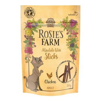 3x50g Rosie's Farm Snack "Sticks" csirke macskasnack kép