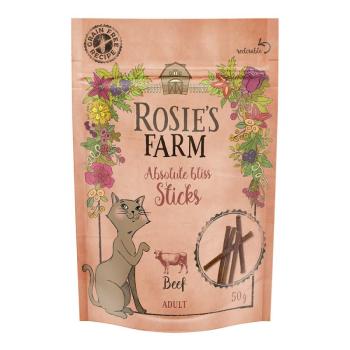 3x50g Rosie's Farm Snack "Sticks" marha macskasnack kép