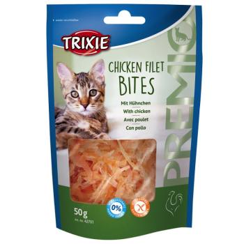 3x50g Trixie macskasnack Chicken Filet Bites kép