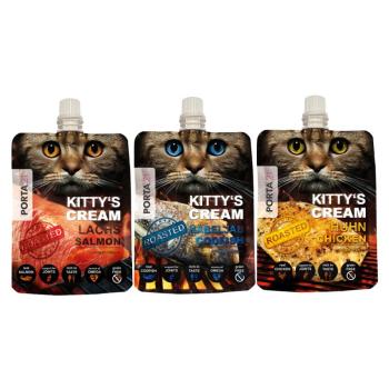 3x90g Porta 21 Kitty's Cream macskasnack vegyes csomagban, 3 változattal kép