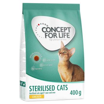 400g Concept for Life Sterilised Cats csirke száraz macskatáp- javított receptúra! kép