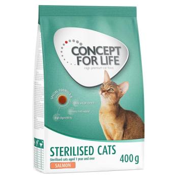 400g Concept for Life Sterilised Cats lazac száraz macskatáp kép