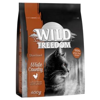 400g Wild Freedom Adult "Wide Country" Sterilised gabonamentes - szárnyas száraz macskatáp kép