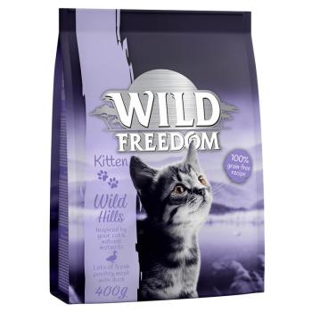 400g Wild Freedom Kitten "Wild Hills" - kacsa gabonamentes száraz kölyökmacskatáp kép