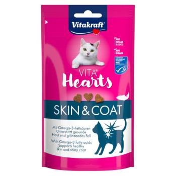 40g Vitakraft Vita Hearts Skin & Coat lazac étrend-kiegészítő eledel macskáknak kép