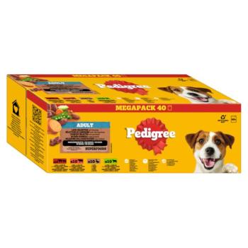 40x100g Pedigree frissentartó tasakok nedves kutyatáp - Land-Selektion szószban (4 fajta) kép