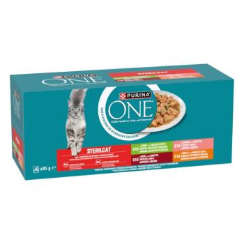 40x85g PURINA ONE Sterilcat nedves macskatáp - Vegyes csomag (4 változat) kép
