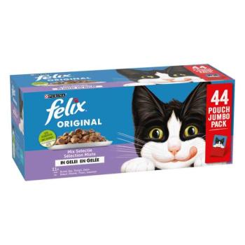 44x85g Felix Original vegyes válogatás aszpikban nedves macskatáp kép