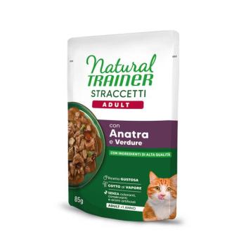 44x85g Natural Trainer csíkok szószban nedves macskatáp - Kacsa kép