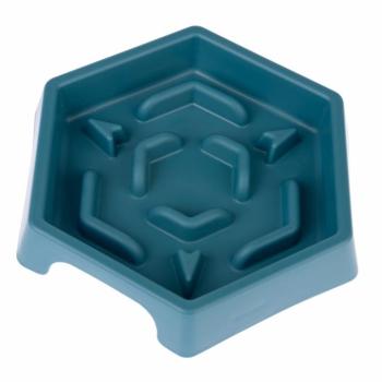 450ml-es TIAKI Blue Hexagon kék habzsolásgátló etetőtál kutyáknak kép