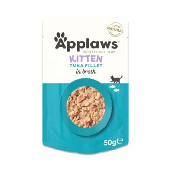 48x50g Applaws Natural Kitten tonhalfilé hallében gazdaságos csomag, nedves eledel macskáknak kép