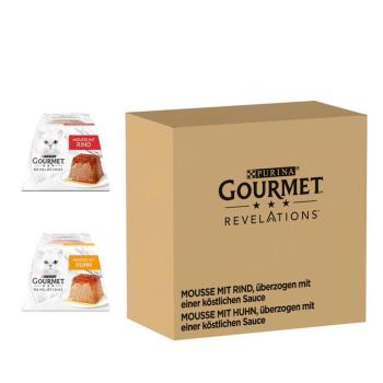 48x57g Gourmet Revelations Mousse  Marha & csirke nedves macskatáp kép