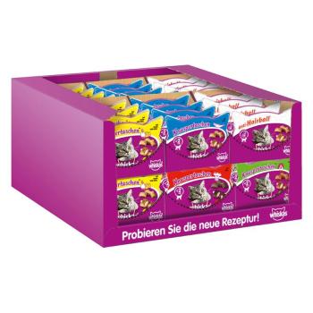 48x60g Whiskas Temptations - ropogós falatok cicasnack vegyesen (5 változattal) XXL dobozban kép