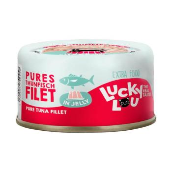 48x70g Lucky Lou Extra Food tonhal aszpikban nedves macskatáp kép